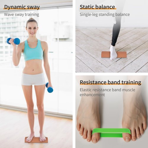 Craftspire Cork Balance Board Ankle Stability Trainer, Textured Natural Cork Foot Strengthener for Mobility Support and Fall Protection, Balance Board for Foot Function