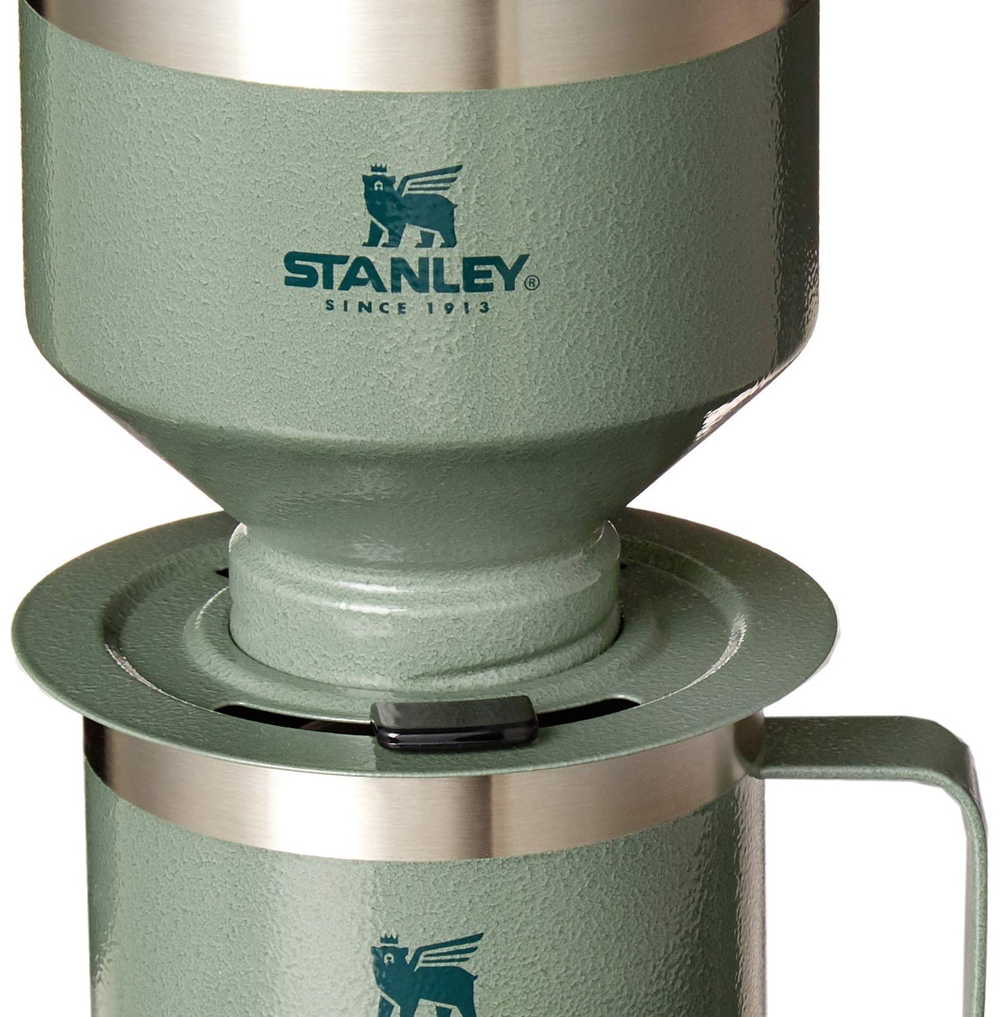 STANLEY Perfect Brew Pour Over Set | 12 oz Camp Mug with Lid Included | Drip Coffee Maker with Reusable Filter | Insulated Stainless Steel | BPA-Free | Hammertone Green