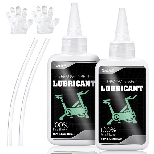 Treadmill Belt Lubricants/Lubes, Silicone Treadmill Oil, 100% Pure Silicone Treadmill Lube Suitable for Most Treadmills, Non-Toxic and Odorless, Reduce Friction Lubricant with Tubes, Soft Tubes, 7oz