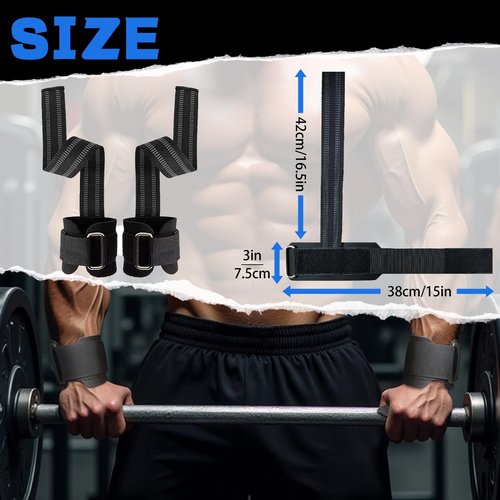 4 Pack Wrist Straps for Weightlifting with Wrist Support Band, Non-Slip & Padded Cotton Weight Lifting Wrist Wraps, Gymreapers Lifting Wrist Straps with Durable Velcro Reinforce Gym Straps Weight Lifting