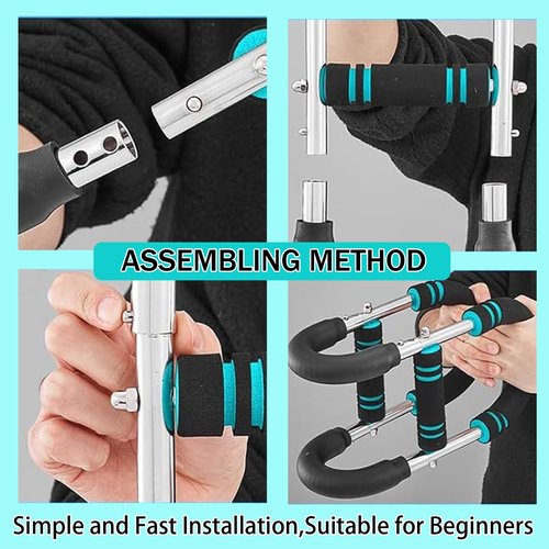 Saker Twister Arm Trainer, Adjustable 66-110LB Forearm Strengthener Chest Exerciser, Heavy-Duty Spring Resistance Upper Body Workout Equipment, Wrist Trainer for Home Gym & Portable Strength Training