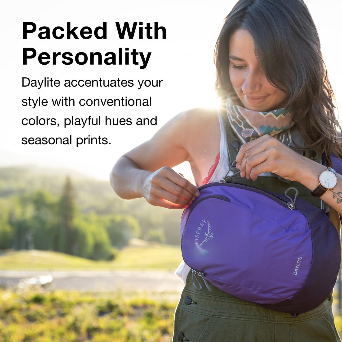 Osprey Daylite Shoulder Sling Bag – Compact Crossbody Sling Backpack for Everyday Carry, Festivals, and Travel – Lightweight, Comfortable Fit for Hands-Free Convenience, Blue Spikemoss/Alkaline