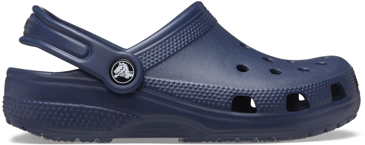 Crocs Unisex-Child Classic Clogs, Navy, 3 Little Kid