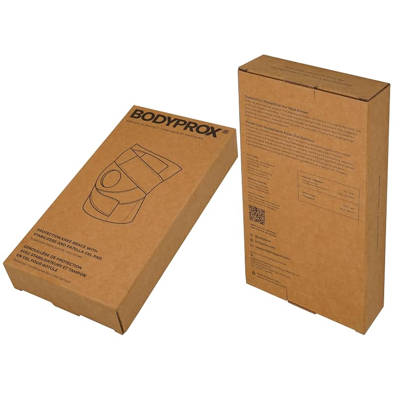 Bodyprox Knee Brace with Side Stabilizers & Patella Gel Pads - Large