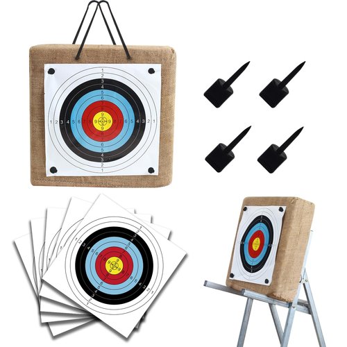 SOPOGER Archery Arrow Targets for Backyard - 20 * 4.7 inch Bow and Arrow Target Archery Block Straw Target for Recurve & Compound Bow Shooting Practice Outdoors (Straw Target)