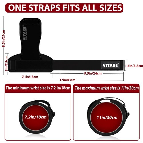 Weight Lifting Wrist Straps, Triple Leather Weightlifting Grip Wraps for Deadlifts, Pull-Ups, Powerlifting, Anti-Slip Gym Grips with Neoprene Padding, Fitness Gifts for Men Women Dad Husband (Pair)