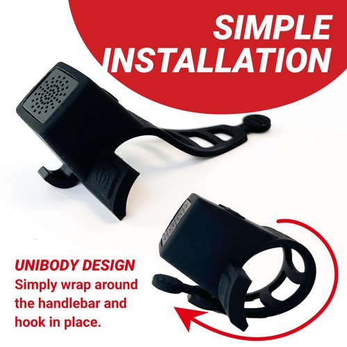 Electric Bike Horn with Quick Trigger Grip Up to 120 db Safety Alert and Rechargeable, Safety Within Grip by Yowl (Black Color for Left Handle)