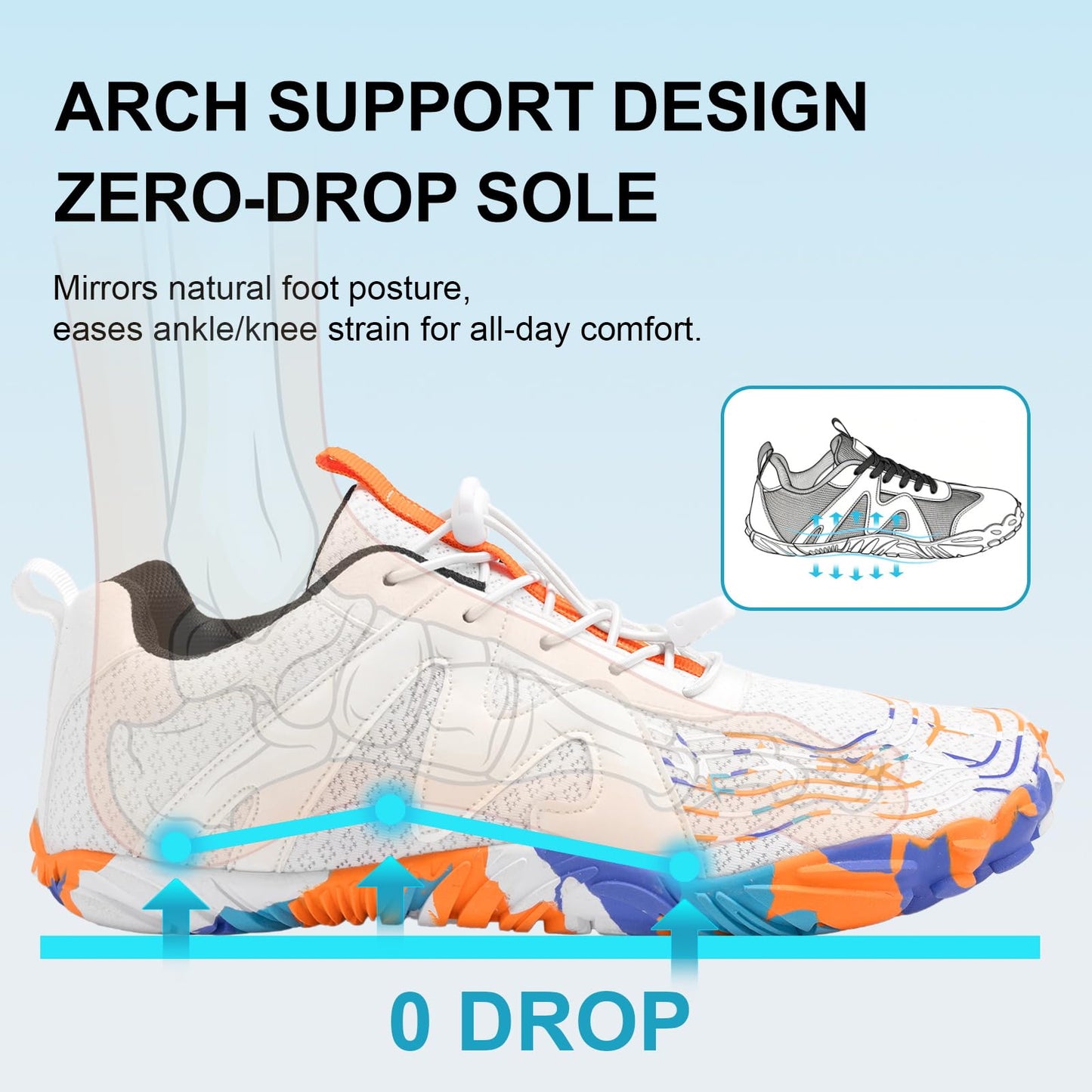 ELETON Barefoot Shoes Women Men Footwear, Wide Toe Box Hiking Zero Drop Non-Slip Quick-Dry River Boat Pool Beach Water Shoes, Lightweight Swimming Running Walking Sneakers Unisex