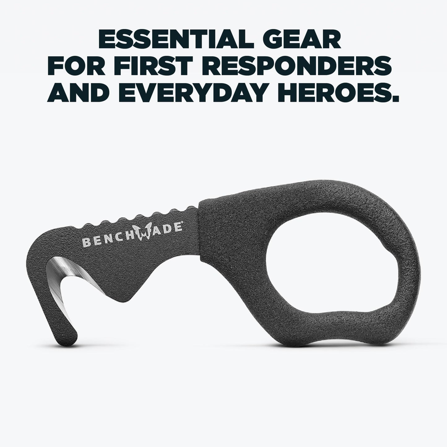 Benchmade - Hook Safety Cutter for Rescue and Tactical Use with Black Rubber Dipped Handle (7 BLKW)