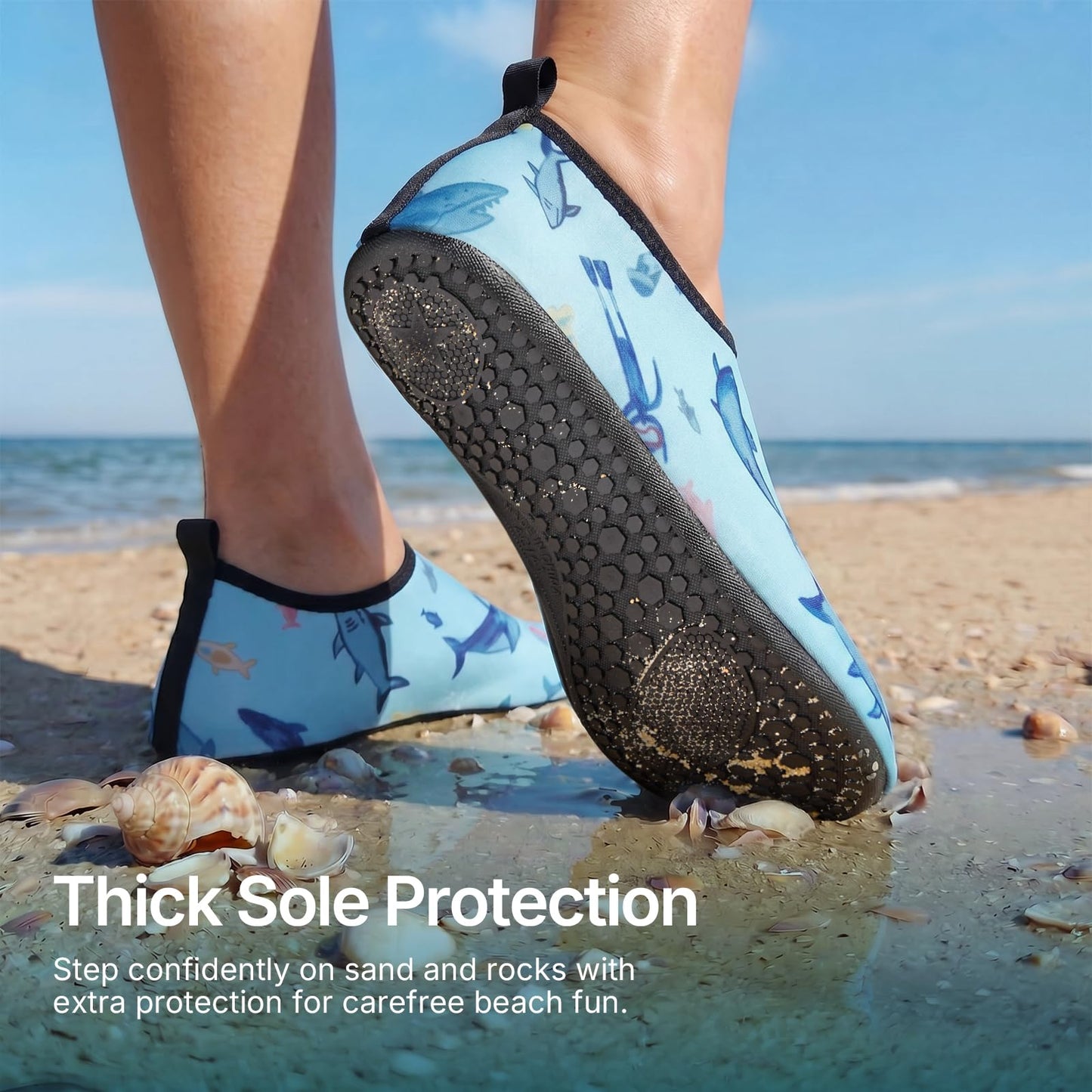 Water Shoes for Women Men Quick-Dry Aqua Socks Swim Beach Barefoot Yoga Exercise Wear Sport Accessories Pool Camping Must Haves Adult Youth Size 11.5-12.5Women/10.5-11.5Men