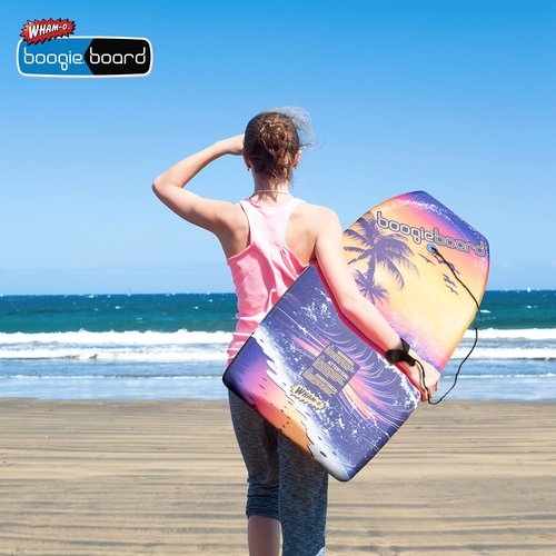 Wham-O Boogie Boards 2 Pack, 37" Body Board for Beach, Lightweight Bodyboard with Wrist Leash for Beginners Kids and Adults – Beach