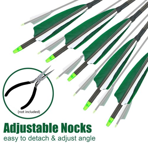 ARCTIRA Archery Real Feather Arrows for Recurve & Traditional Bow 30 inch Carbon Arrows with Removable Arrow Tips for Targeting Adult Beginners 12 Pcs
