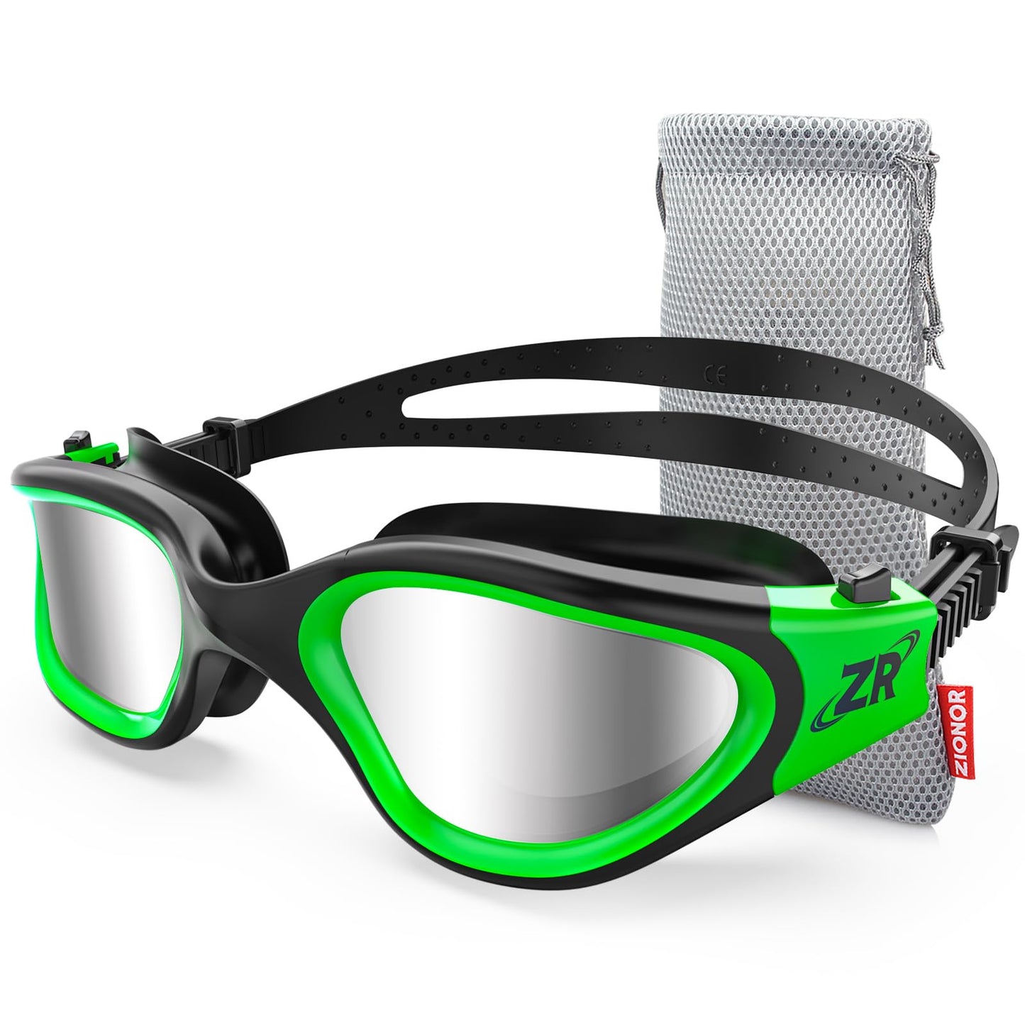 ZIONOR Swim Goggles, Upgraded G1 Polarized Swimming Goggles Anti-Fog for Adult Men Women B9 (Polarized + Mirror Silver)