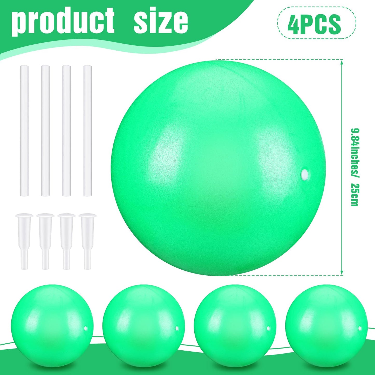 RoundFunny 4 Sets Connection Ball for Baseball 9.8 Inches Soft Baseball Hitting Trainer, Improve Arm Action and Hitting Pitching Training Efficiency