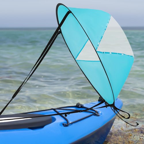 Paddle Board Sails,Durable Paddle Board Wind Sail,Foldable Simle Sail,Blue,Round Downwind Sail,Kit Kayak Wind Sail Kayak Paddle Board Accessories,for Paddle Boards, Kayaks, and Canoes.