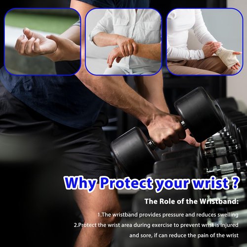 4PCS Wrist Wraps, Wrist Bandage Relieve Carpal Tunnel Pain, Adjustable Wrists Brace for Arthritis and Tendonitis Relieve Joint Pain (Black)