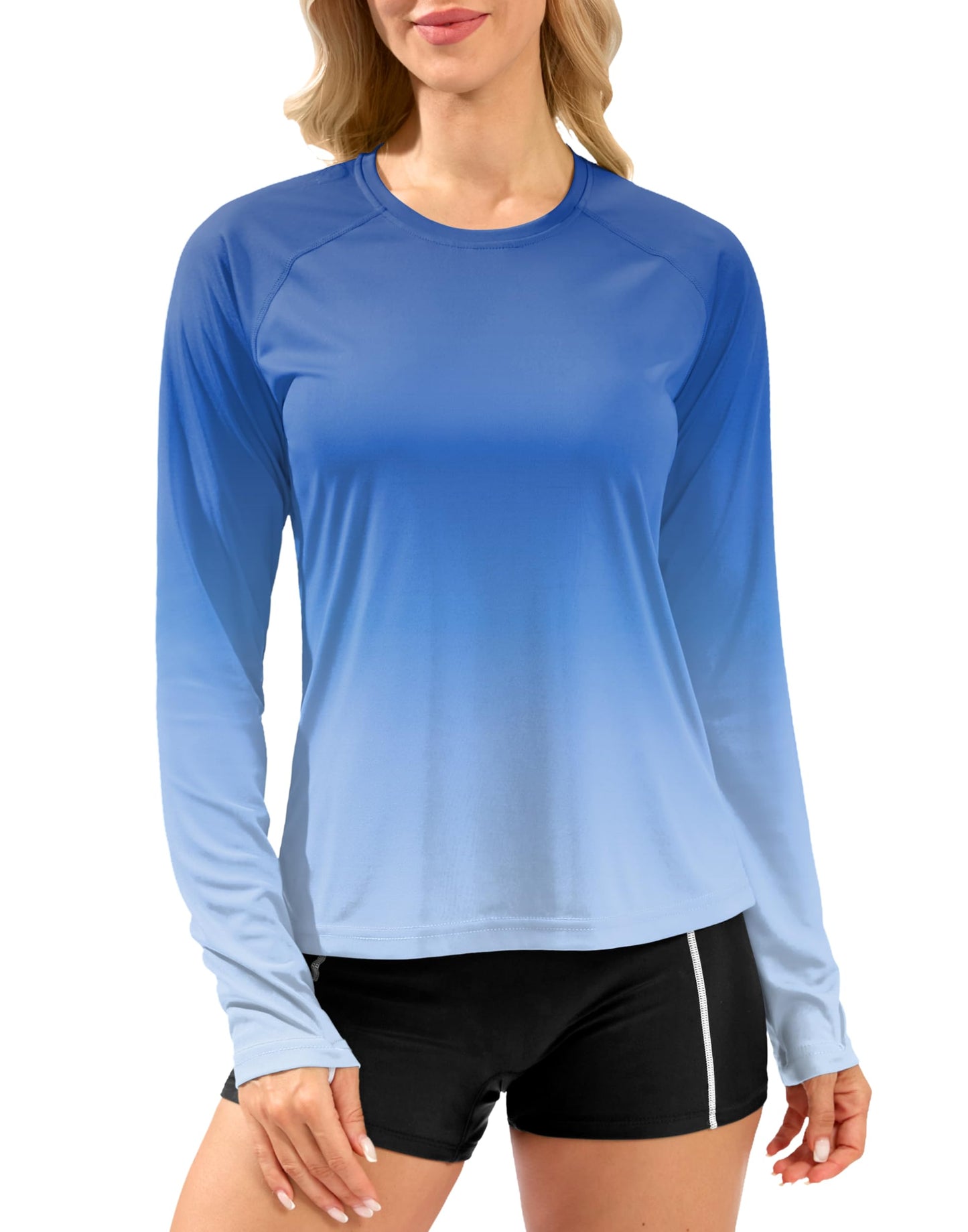 Women's UPF 50+ Sun Shirts Long Sleeve UV Protection Rash Guard Lightweight Quick Dry Workout Hiking Tops for Women