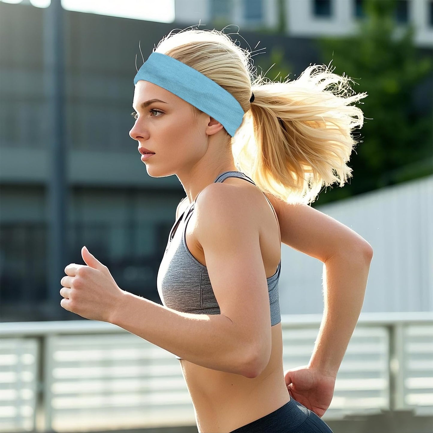 7-Pack Headbands for Women Non-Slip, with Soft Stretchable Fabric, Stylish Sports Hair Bands for Women's Hair. Suitable for Yoga, Cycling, Tennis and Outdoor Running
