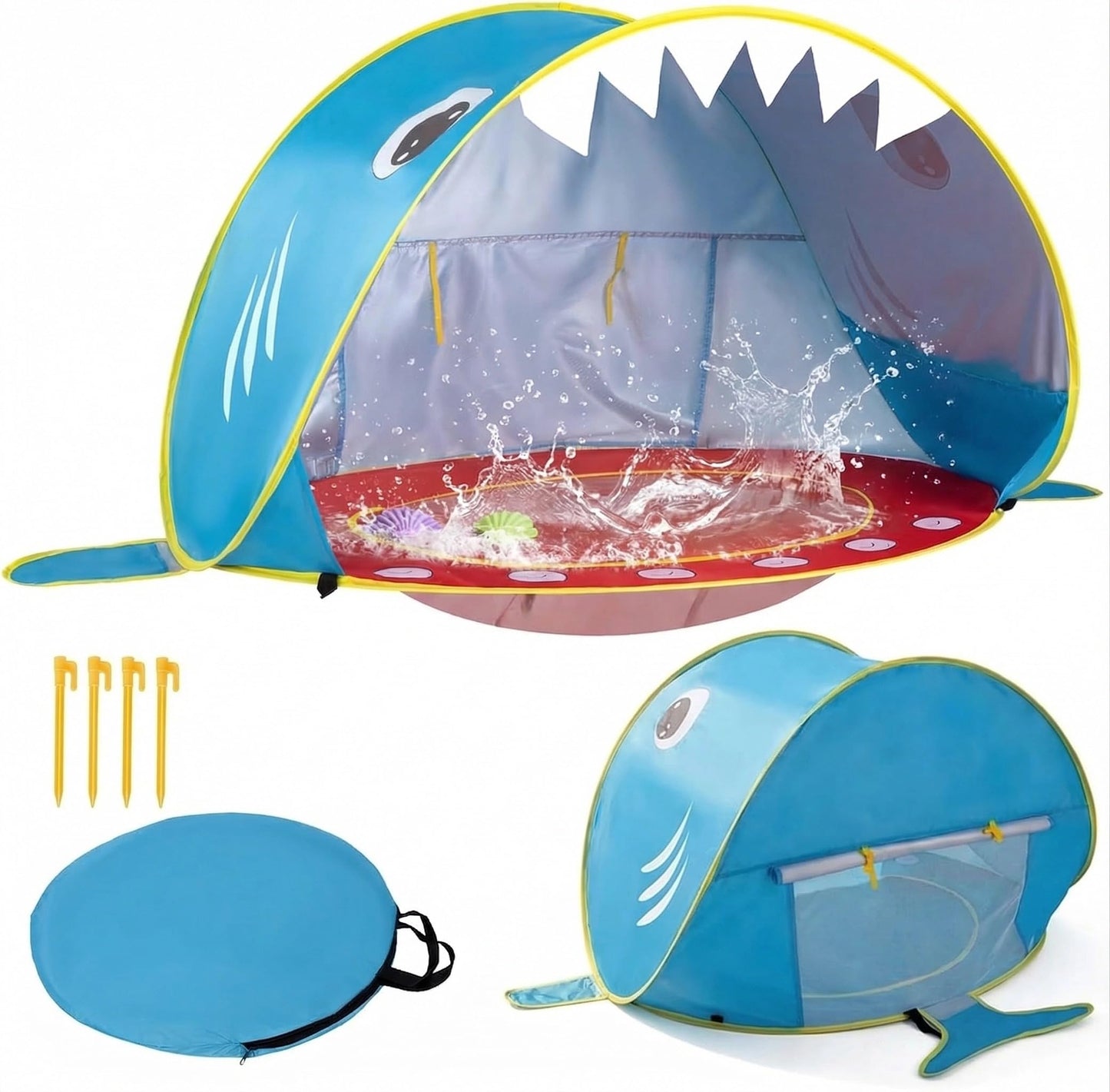 Elfzone Baby Beach Tent Pop Up Sun Shade Portable UV Shelter Shark