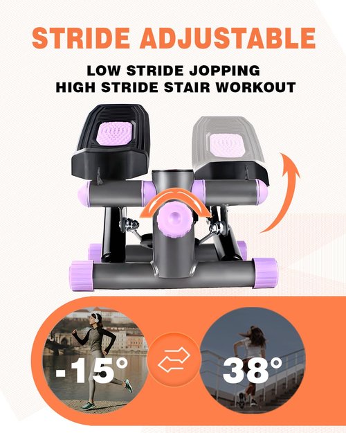 YYJO Steppers for Exercise at Home, Mini Stepper with Resistance Bands Quiet Portable Stair Stepper for Buttocks Lifting and Body Shaping