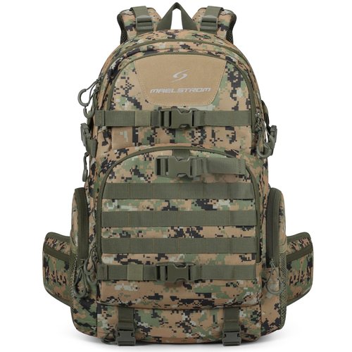 Maelstrom Hunting Backpack for Men Women, Waterproof Hunting Pack with Rain Cover, Long-Lasting 35L Camo Tactical Day Pack for Rifle Bow Gun