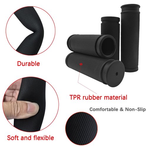 TIKBRO 4Pcs Bike Handlebar Grips,Short Mini Bicycle Handlebar Grips Rubber 85mm 105mm Fit Twist Shift and Revoshift
