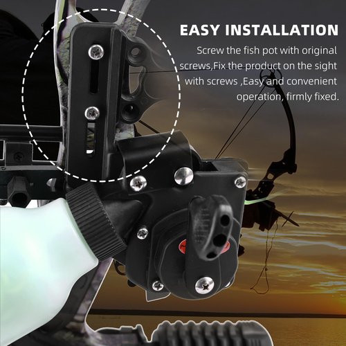 Moyujian Archery Bow Fishing Reel Hunting Bow Fishing Reel 43 Yard Fishing Rope Used for Compound Bow and Recurve Bow