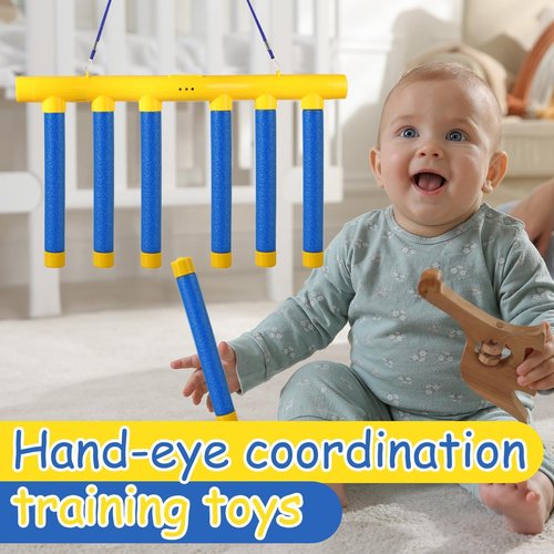 Reflex Challenge Game | Hand Eye Coordination Training | Catching Sticks Game | Stick Drop Game Reaction Training Toy | 3 Adjustable Speed Hand Speed Challenge Game for Kids and Adults