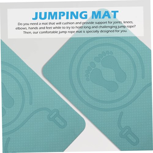 BESPORTBLE Sports Skipping Mat Non- Tpe Portable Workout Mat for Exercise Shockproof and Sweat-absorbing for Jump Rope Training and Home Fitness Activities
