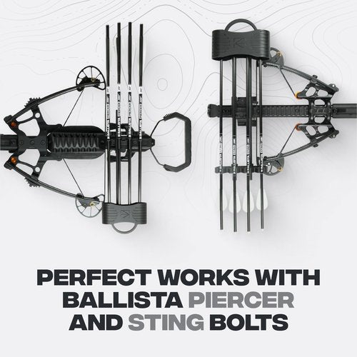 BALLISTA Universal Crossbow Quiver – Fits 4 Arrows (5.5 mm-8.8mm) – Quick-Detach Picatinny Mount – Lightweight & Durable