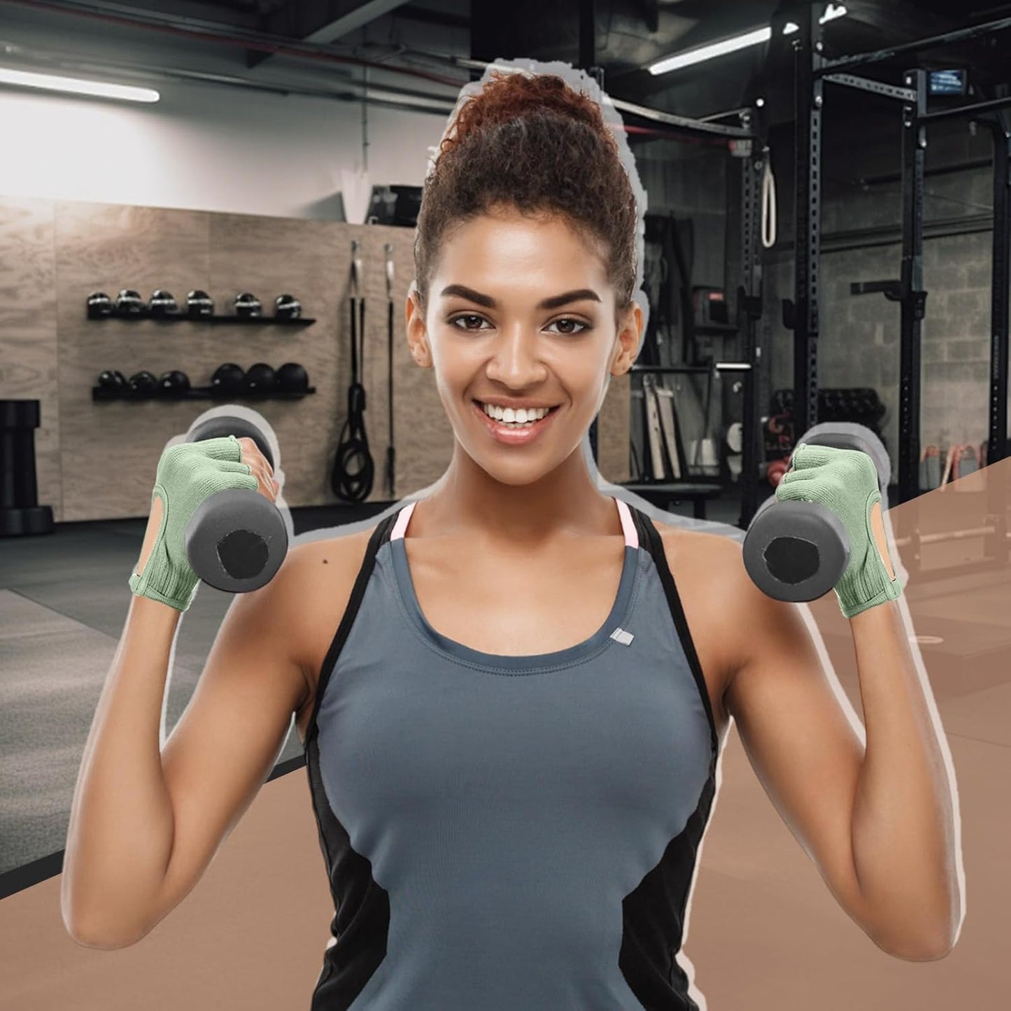 3 Pairs Silicone Yoga Gloves for Women Non Slip Fingerless Pilates Gloves for Gym Exercise Workout Weight Training Mitten One Size Fits Most Women Men