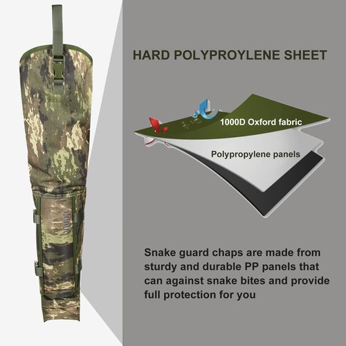 HUNTARMOR Snake Guard Gaiter Chaps: Total Protection Snake Chaps, Ankle to Thigh Snake FP Chap, Hunting Gear with Full Protection for Legs from Snake Bites & Briar Thorns & Brush