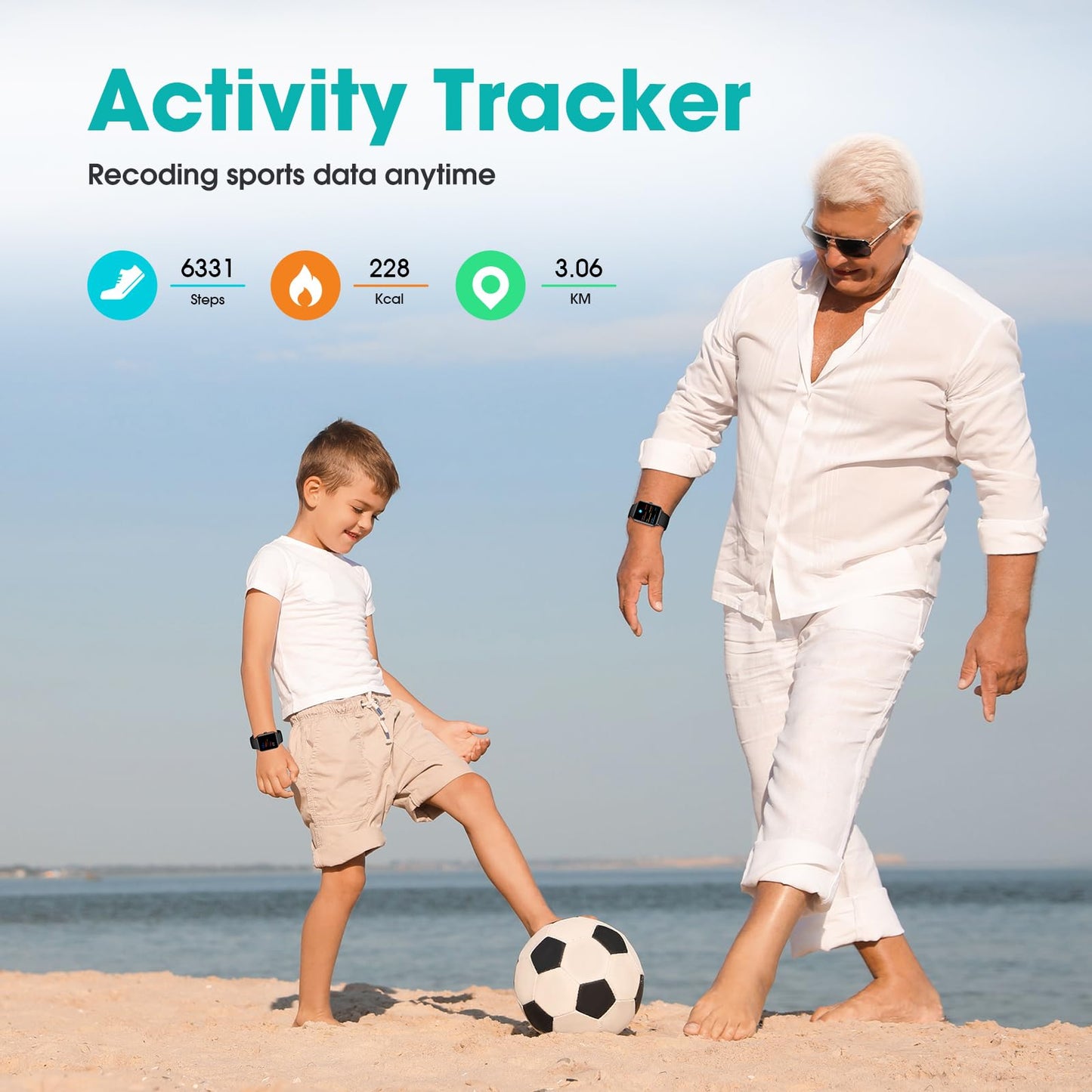 Pedometer Watch Senior Friendly No App No Phone Required, Fitness Tracker