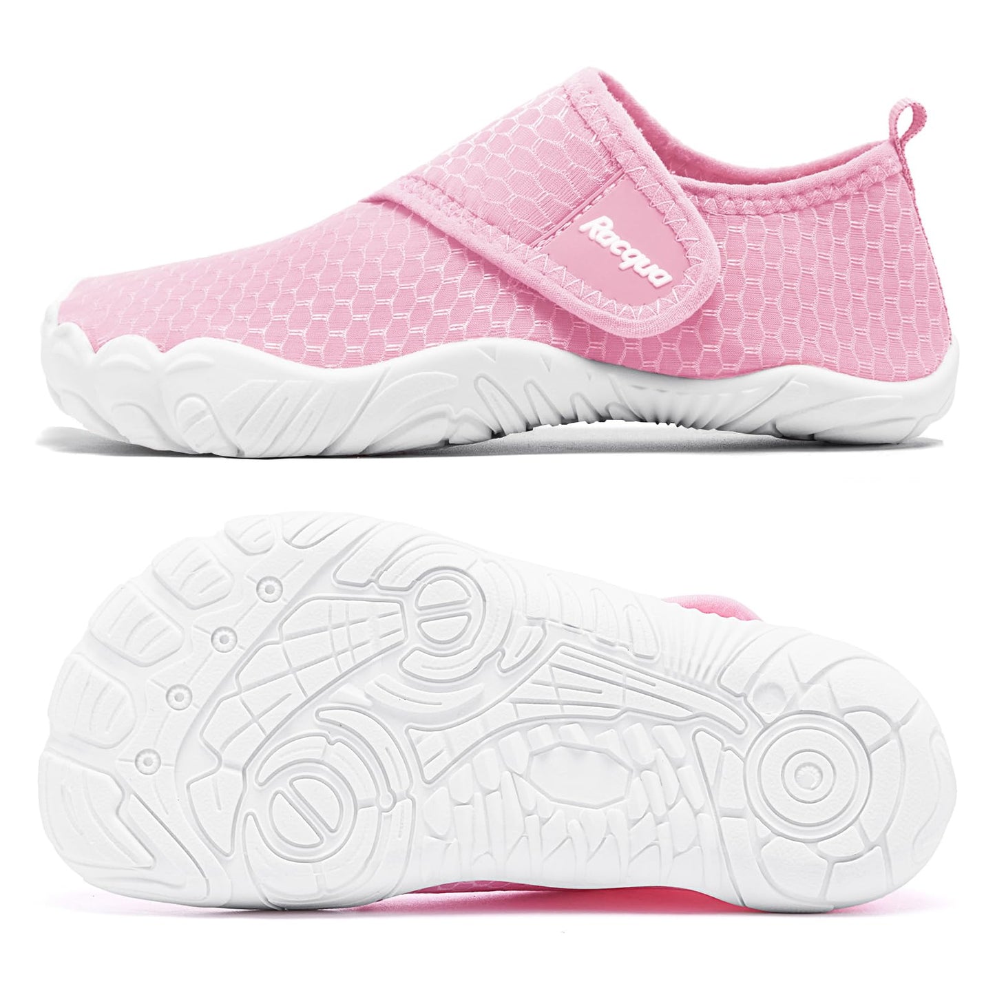Racqua Girls Kids Water Shoes Non-Slip Swim Beach Outdoor Sports Lightweight Shoes Pool Breathable Quick Dry Aqua Shoes Pink Big Kid 2