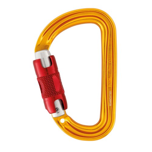 Petzl SM'D Carabiner - Versatile, Lightweight, Compact, D-Shaped Locking Carabiner for Rock and Ice Climbing - Twist-Lock