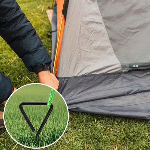 ZOOFOX 6 Pack Tree Stake Kit, Tree Straightening Kit for Leaning Tree, Spiral Trampoline Anchors High Wind Heavy Duty for Camping Tents, Car Ports, Swing Sets, Canopies, Sheds, 15.8 inches