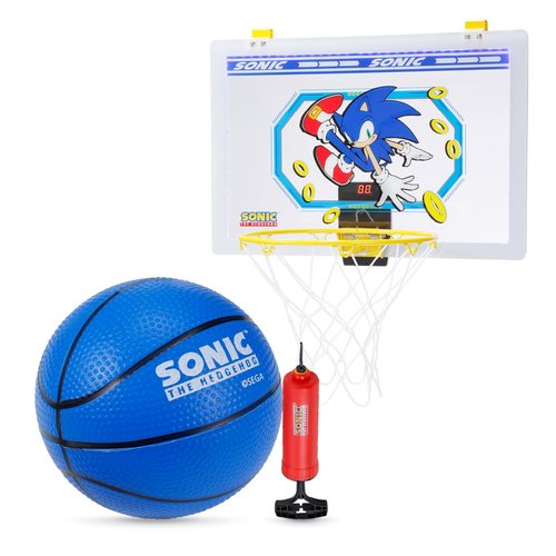 Sonic - Basketball Hoop, Adjustable Height, Durable Backboard & Sturdy Base for Kids, Teens, and Family Fun, Portable System for Outdoor Play