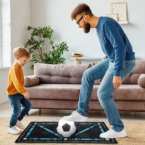 Soccer Training Mat, Non-Slip Silent Football Footstep Training Mat for Soccer Practice and Agility Drills, Enhance Footwork and Ball Control