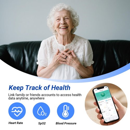 RICHCLLCTR Health Rings for Women Men, Fitness Tracker with Heart Rate,Blood Oxygen, Blood Pressure, Sleep/Step Tracker, IP68 Waterproof Smart Ring for iPhone & Android (Silver, 10#)
