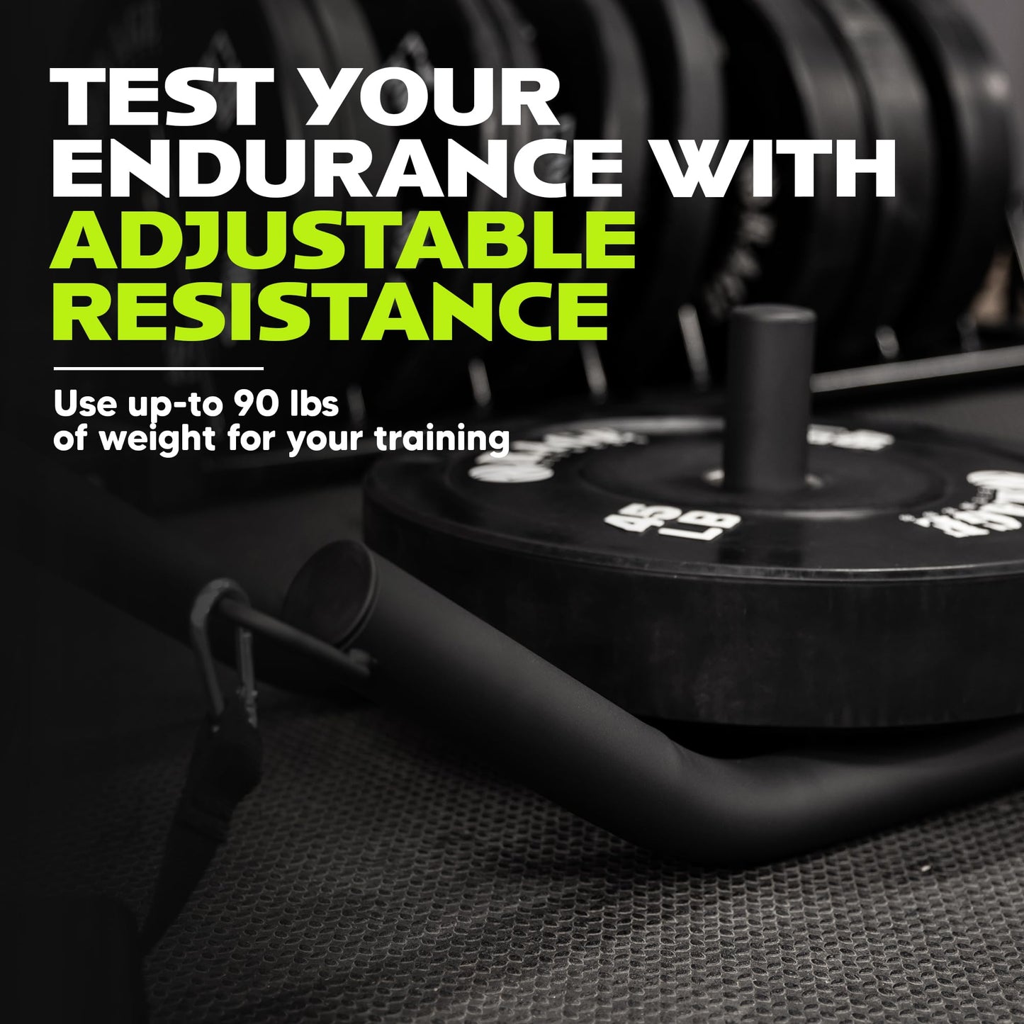 Rage Fitness R2 Weight Training Pull Sled with Harness. 90 LBS Capacity & 6.5 Feet Strap. Power Speed Sled Ideal for Endurance and Weight Training. Compatible with Bumper Plates (Black)
