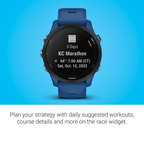Garmin Forerunner® 255, GPS Running Smartwatch, Advanced Insights, Long-Lasting Battery, Tidal Blue (Renewed)