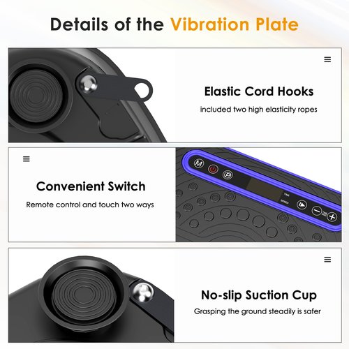 SogesHome Vibration Plate Exercise Machine 400LBS Vibrating Platform Lymphatic Drainage Machine Shaking Whole Body Shaker Vibrate Stand for Home Gym Workout Fat Burner for Women Men Weight Loss