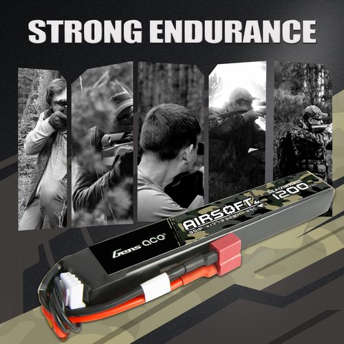Gens ace 25C 1200mAh 3S1P 11.1V Airsoft Battery with Dean Plug (New Packaging)