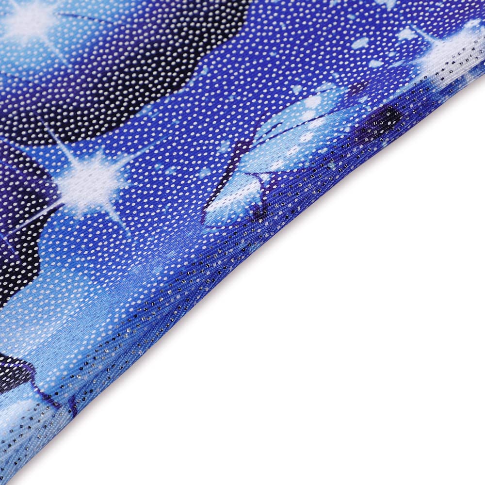 Belovance Gymnastics Leotards for Girls 9 10 Kid Dance Outfit Sparkly Blue Butterfly Biketard Toddlers Child (Butterfly Blue, 9-10 Years)
