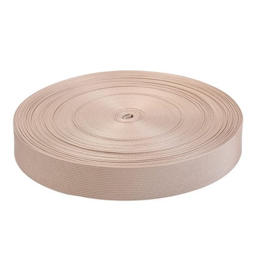 Devobunch Heavy Duty Nylon Webbing - 1.5 Inch Nylon Strapping for Outdoor DIY Gear Repair, 1.5 Inch by 10, 25, or 50 Yards (10 Yard, 1.5'' Tan)