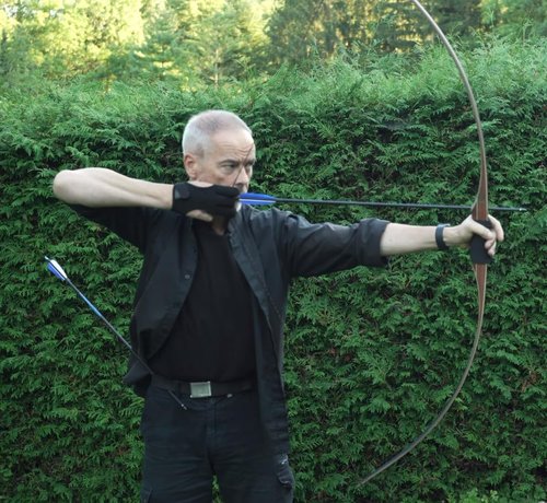 Sanlida Archery 68” Royal X8 Longbow Traditional Wooden Hunting Bow Handmade Hunting Bow and Arrows kit for Adults & Traditional Archers, RH Only (55lbs, Right Hand)