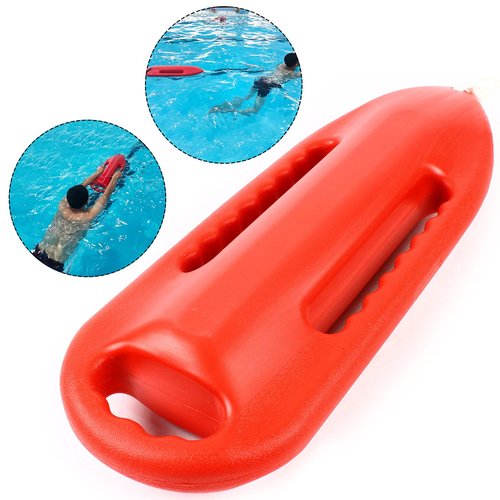 Jiabailie 3 Handle Rescue Can Swimming,Lifeguard Rescue Tube,Swimming Float W/5.25ft Pe Rope for Water Life Saving Safe Swim Training Swim Buoy Safety Float with Adjustable Waist Belt