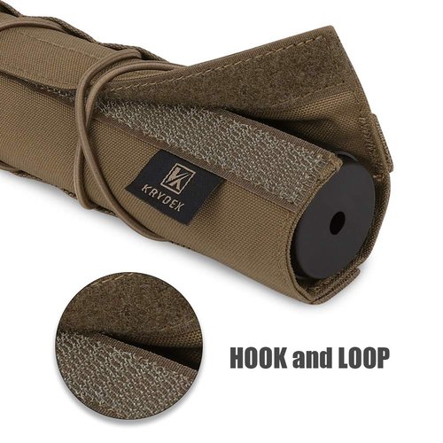KRYDEX Tactical Airsoft Suppressor Cover 7 inch/18cm (CB)