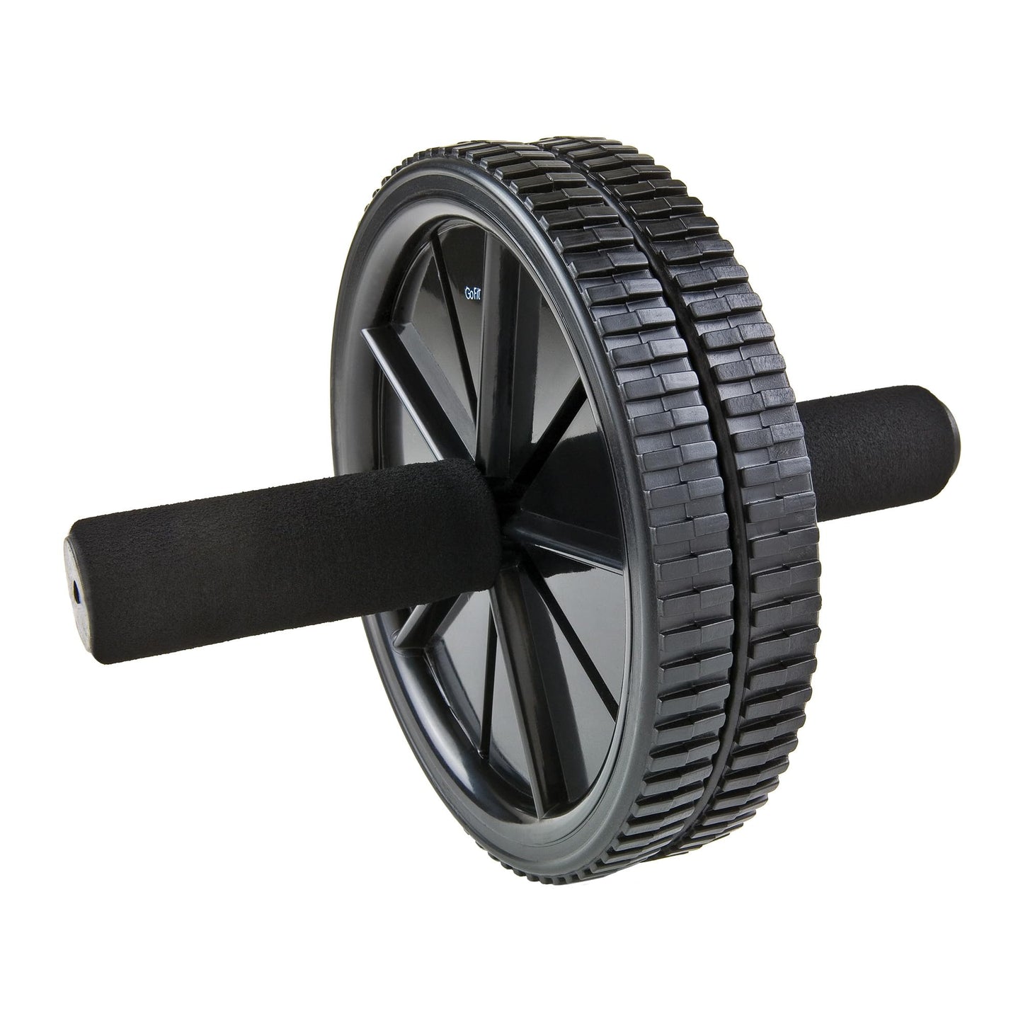 GoFit Dual Exercise Ab Wheel- Roller with Handles,Black,One Size,GF-Dew