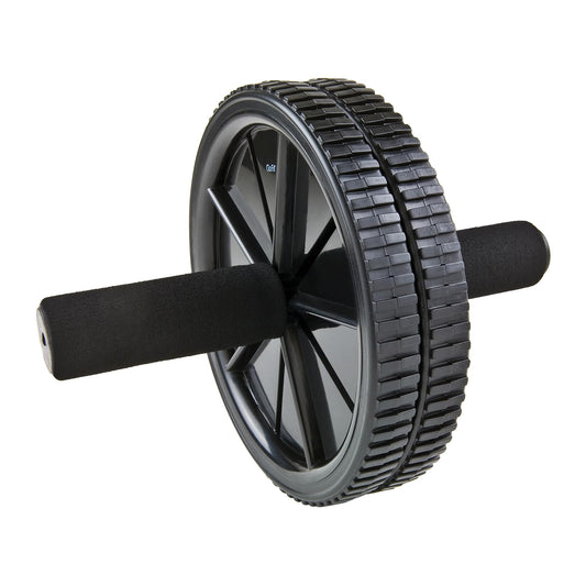 GoFit Dual Exercise Ab Wheel- Roller with Handles,Black,One Size,GF-Dew